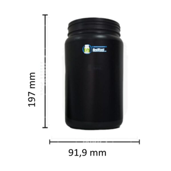 Frasco Proteína 1000 Blanco PEAD